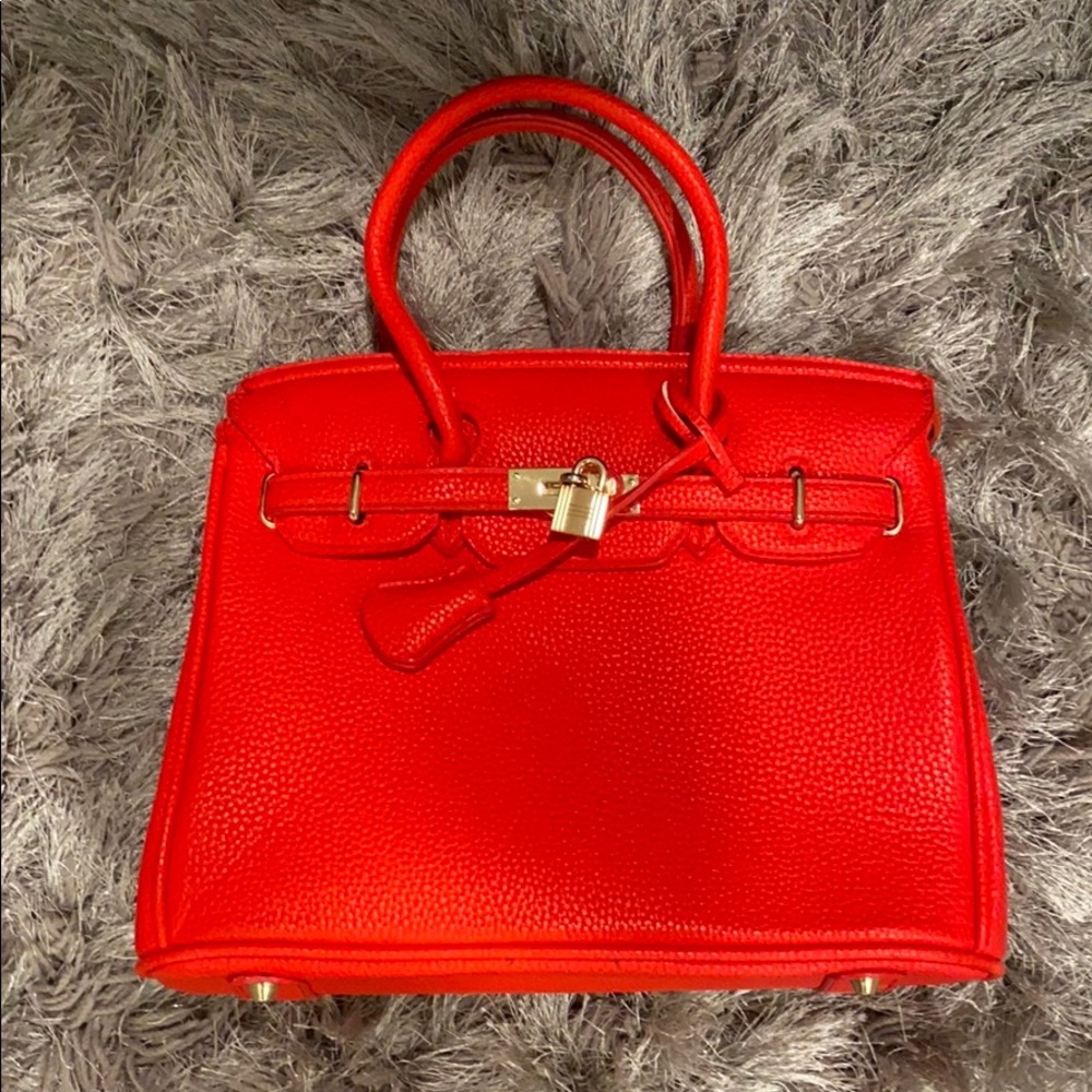 Red Satchel Handbag